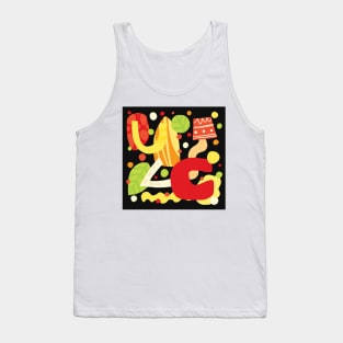 Abstract bright random shapes Tank Top